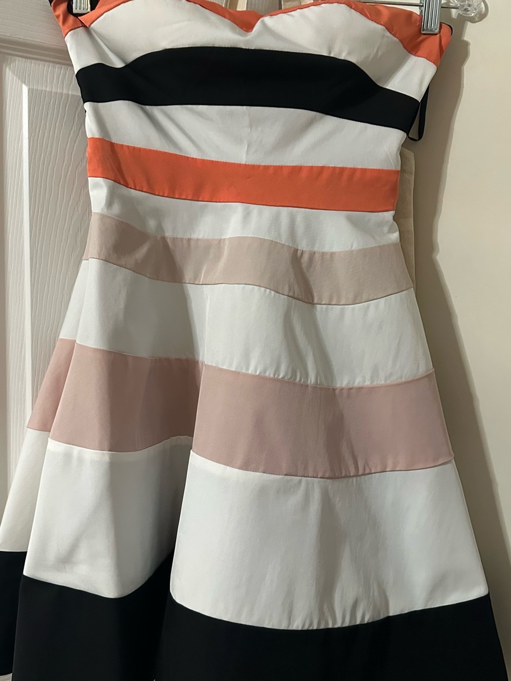 Charlotte Russe Strapless Bandage Dress in Black, White, Coral & Blush